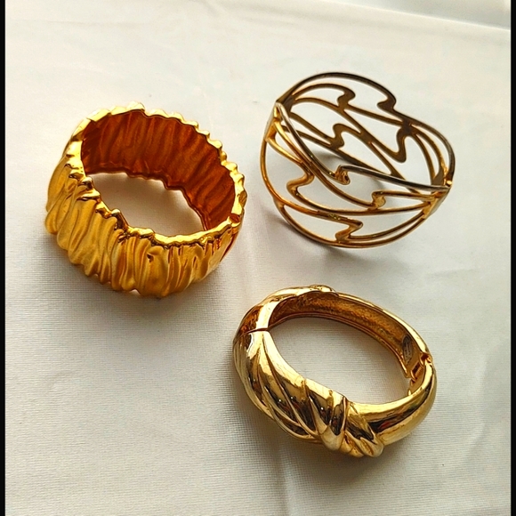 Jewelry - Vintage gold tone clamp bangle bracelet $13 ea. or $30 for lot.